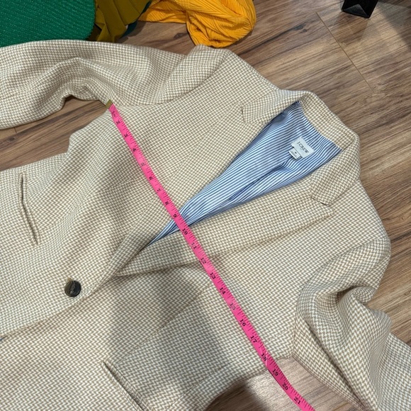 J. Crew Houndstooth one button linen blazer - Picture 5 of 7